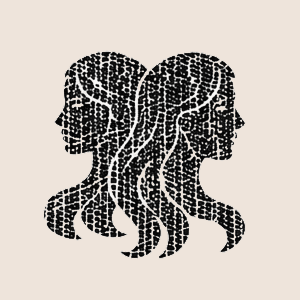 Gemini zodiac sign illustration