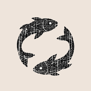 Pisces zodiac sign illustration
