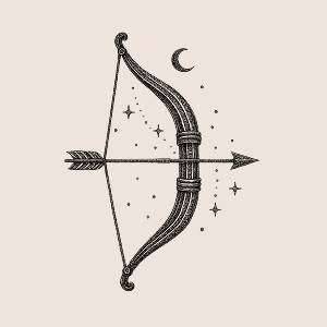 Sagittarius zodiac sign illustration